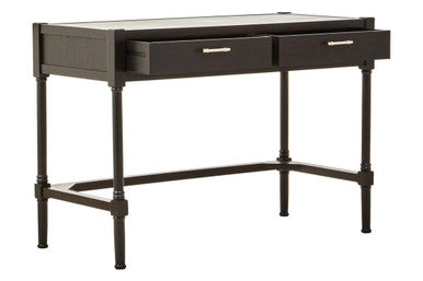 Heritage Two Drawer Black Desk