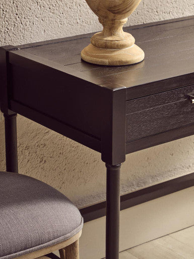 Heritage Two Drawer Black Desk