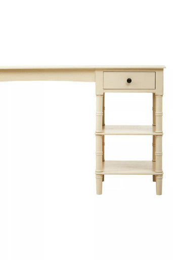 Heritage Ivory Desk With Drawer & Shelves