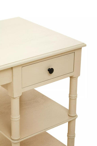 Heritage Ivory Desk With Drawer & Shelves