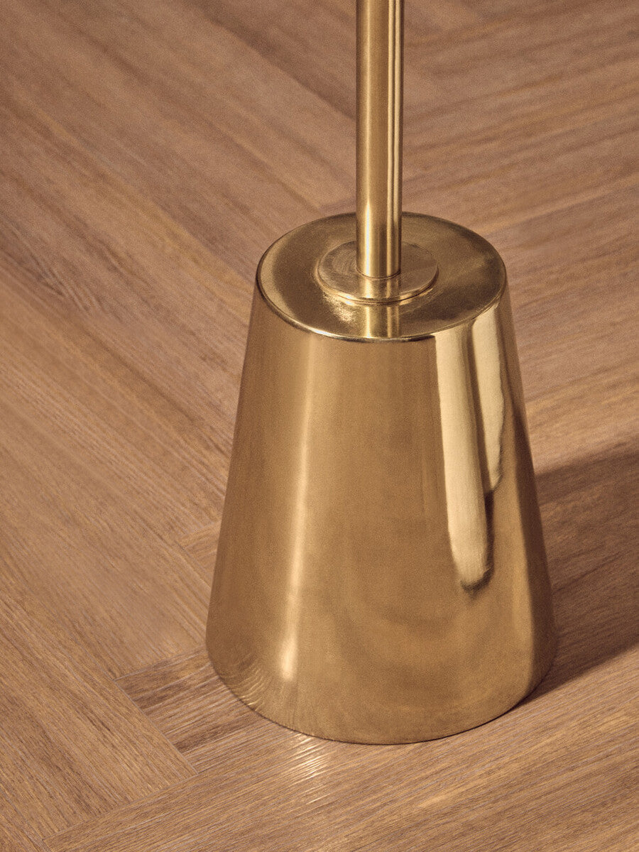 Black Marble Top Side Table With Luxe Gold Metal Base, Avola