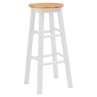 Chester White & Natural Wooden Kitchen Or Bar Stool