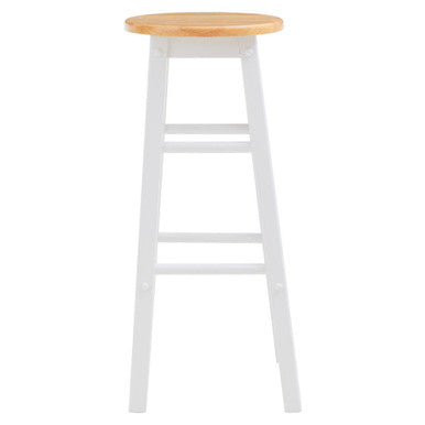 Chester White & Natural Wooden Kitchen Or Bar Stool