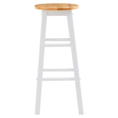 Chester White & Natural Wooden Kitchen Or Bar Stool