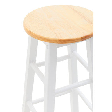 Chester White & Natural Wooden Kitchen Or Bar Stool