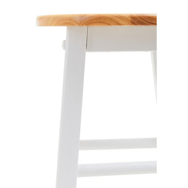 Chester White & Natural Wooden Kitchen Or Bar Stool