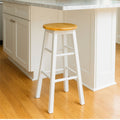 Chester White & Natural Wooden Kitchen Or Bar Stool