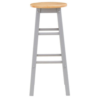 Chester Natural & Grey Wood Bar Or Kitchen Stool