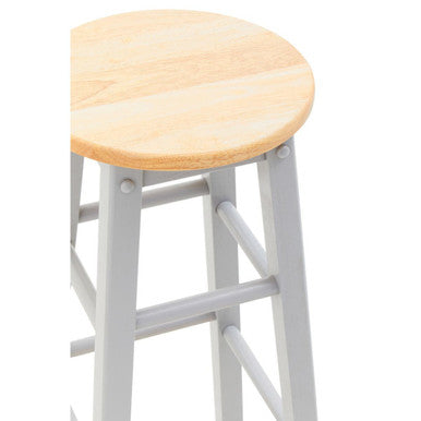Chester Natural & Grey Wood Bar Or Kitchen Stool