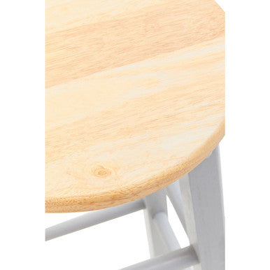 Chester Natural & Grey Wood Bar Or Kitchen Stool