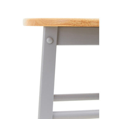 Chester Natural & Grey Wood Bar Or Kitchen Stool