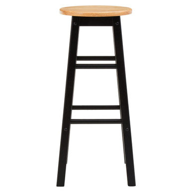 Chester Black & Natural Wood Kitchen Or Bar Stool