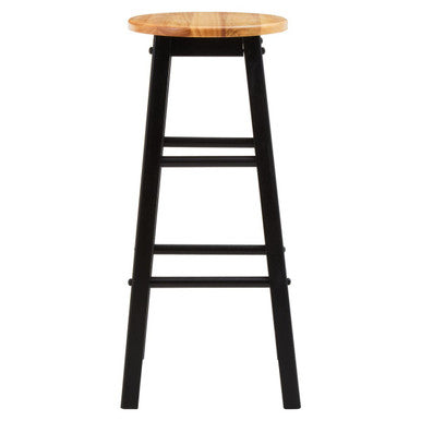 Chester Black & Natural Wood Kitchen Or Bar Stool