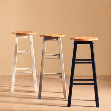Chester Black & Natural Wood Kitchen Or Bar Stool