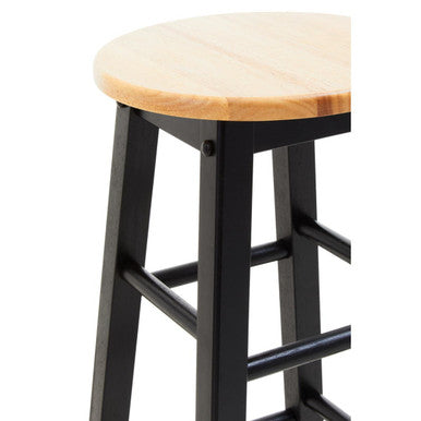 Chester Black & Natural Wood Kitchen Or Bar Stool