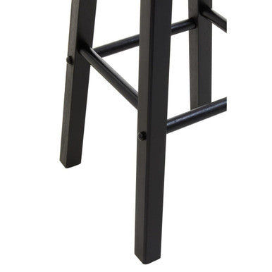 Chester Black & Natural Wood Kitchen Or Bar Stool