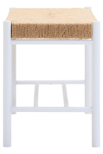 Bandar Small Natural Rope & White Wood Bench