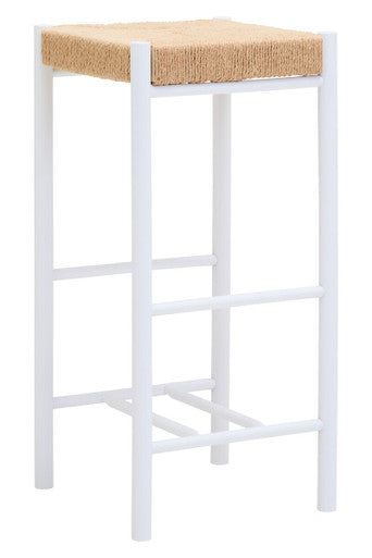 Bandar Natural Rope & White Bar Stool