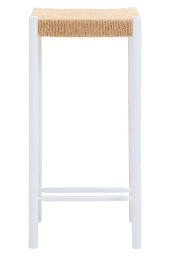 Bandar Natural Rope & White Bar Stool