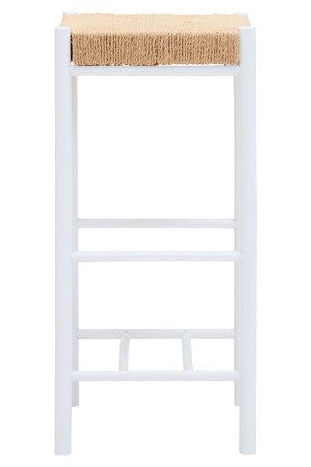 Bandar Natural Rope & White Bar Stool