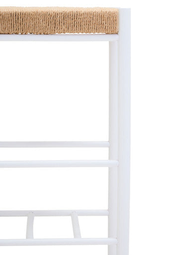 Bandar Natural Rope & White Bar Stool