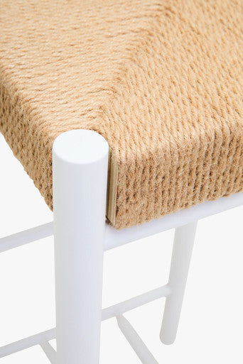 Bandar Natural Rope & White Bar Stool