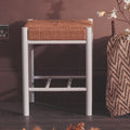 Bandar Natural Rope & White Wood Stool