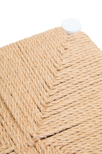 Bandar Natural Rope & White Wood Stool