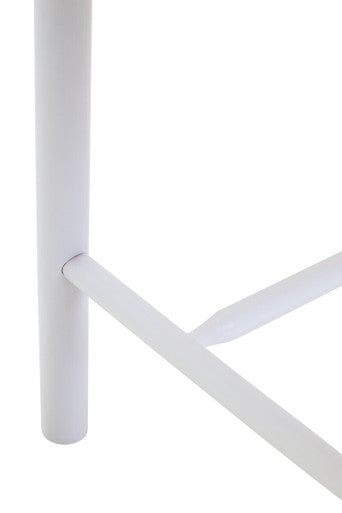 Bandar Natural Rope & White Wood Stool