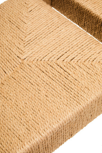 Bandar Large Natural Rope & White Wood Bench