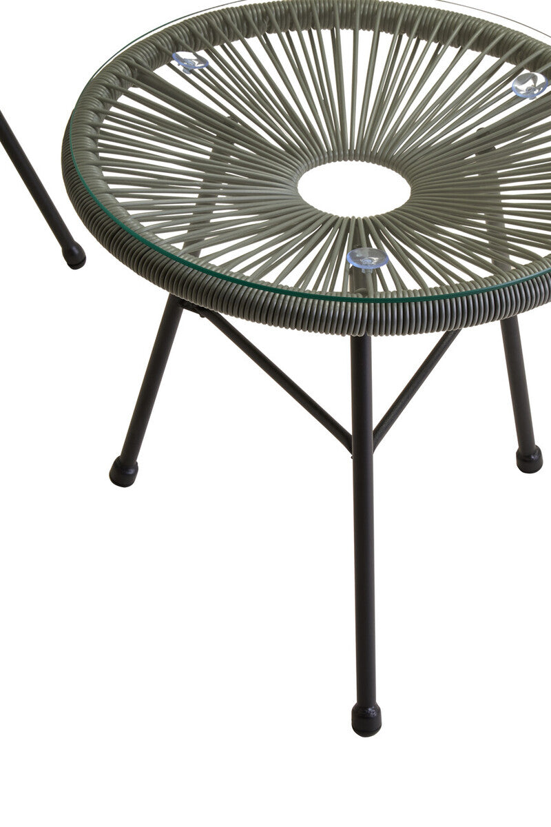 Miami Grey 3 Piece Rattan Garden Patio Set