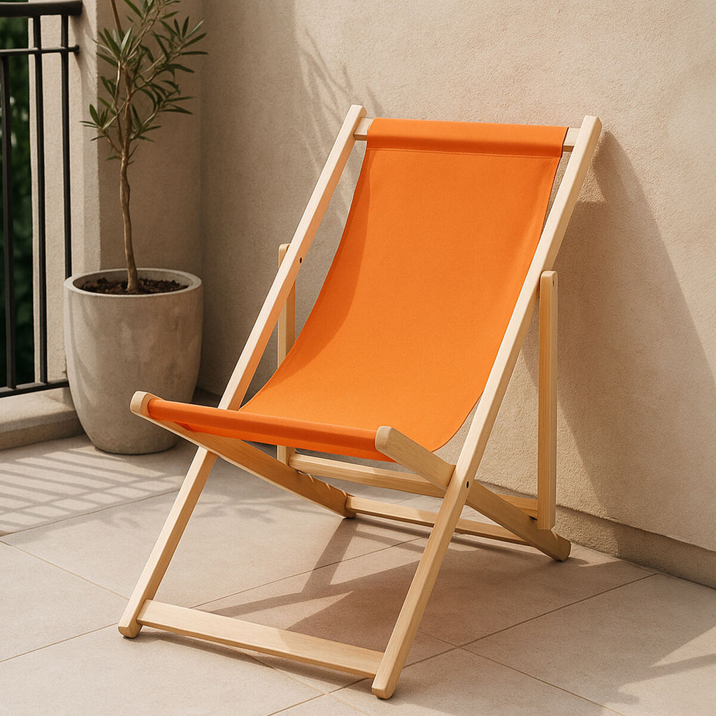 Beauport Orange Deckchair Fabric