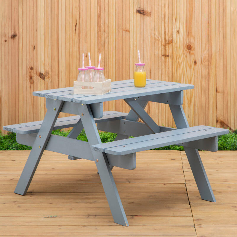 Brighton Grey Wood Kids Picnic Bench