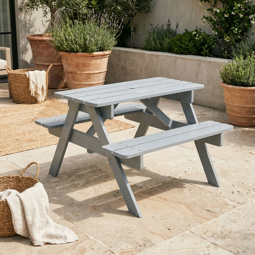 Brighton Grey Wood Kids Picnic Bench