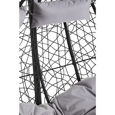 Goa Black Rattan Double Hanging Chair