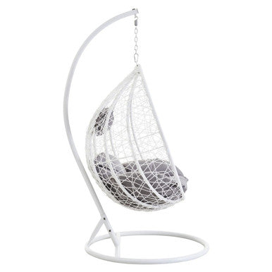 Goa White Rattan Hanging Chair