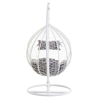Goa White Rattan Hanging Chair