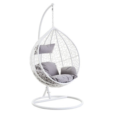 Goa White Rattan Hanging Chair
