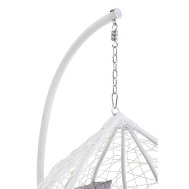 Goa White Rattan Hanging Chair