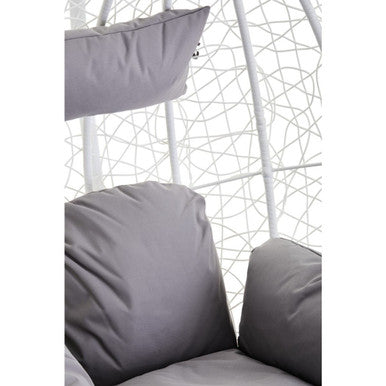 Goa White Rattan Hanging Chair
