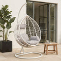 Goa White Rattan Hanging Chair