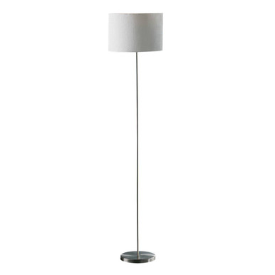 Forma Chrome Floor Lamp With Cream Shade