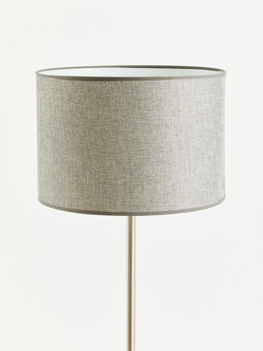 Forma Chrome Floor Lamp With Cream Shade