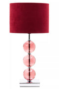 Mistro Burgundy Suede Shade Table Lamp
