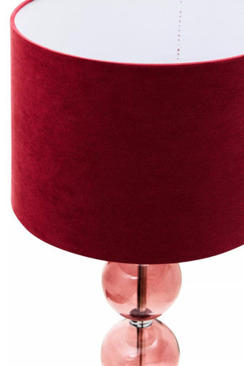 Mistro Burgundy Suede Shade Table Lamp