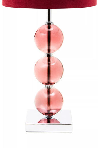 Mistro Burgundy Suede Shade Table Lamp