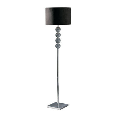 Mistro Black Suede Shade Floor Lamp