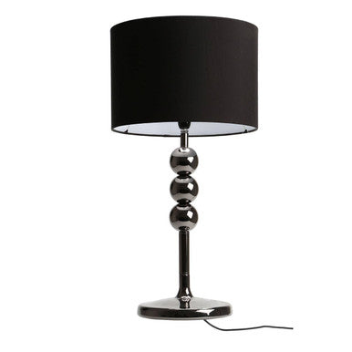 Friedman Gunmetal & Black Table Lamp With Ball Design