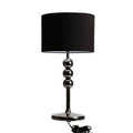 Friedman Gunmetal & Black Table Lamp With Ball Design