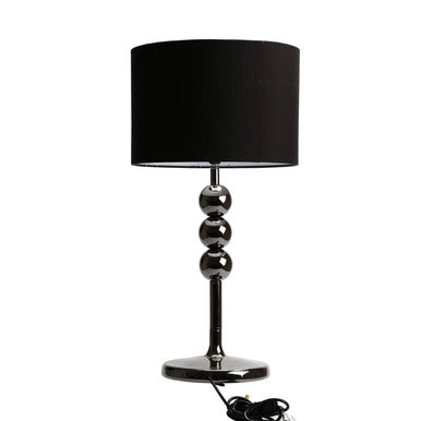 Friedman Gunmetal & Black Table Lamp With Ball Design